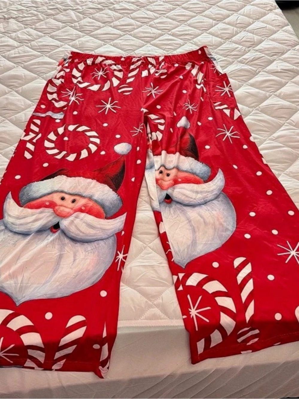 Woman’s Santa Wide Leg Lounge Pants in Red